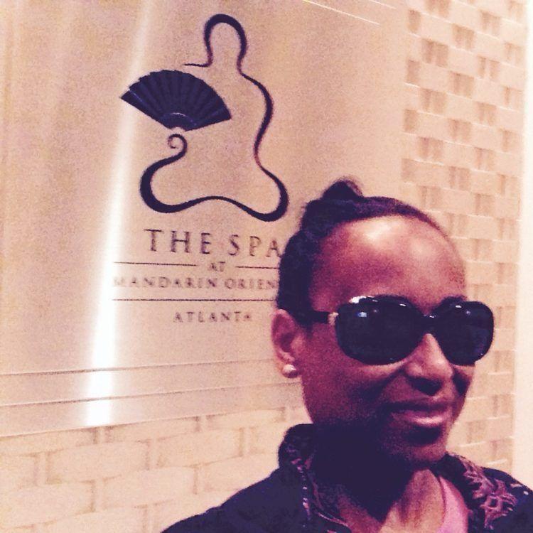 Arriving at The Spa at Mandarin Oriental Hotel for a day of fitness & wellness