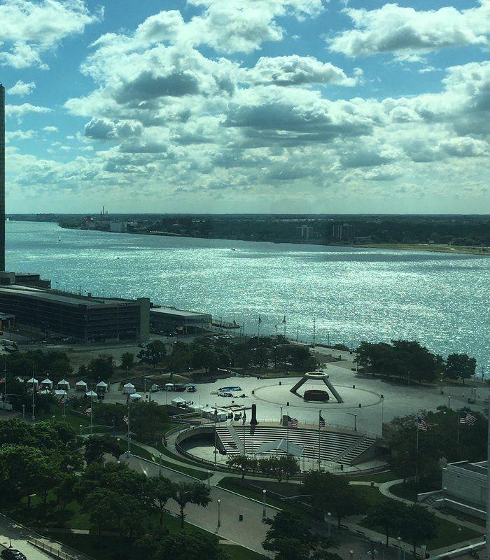 Aerial view of Hart Plaza