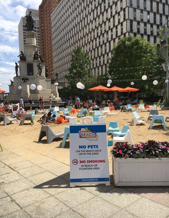 The Beach at Campus Martius Park