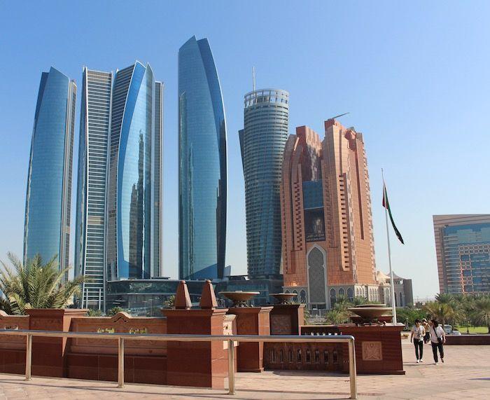 Etihad Towers and Bab Al Qasr hotel