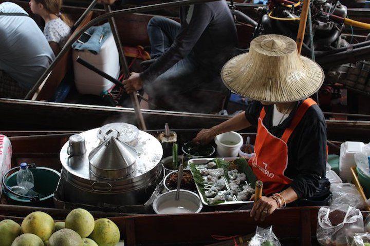 dumpling seller on river
