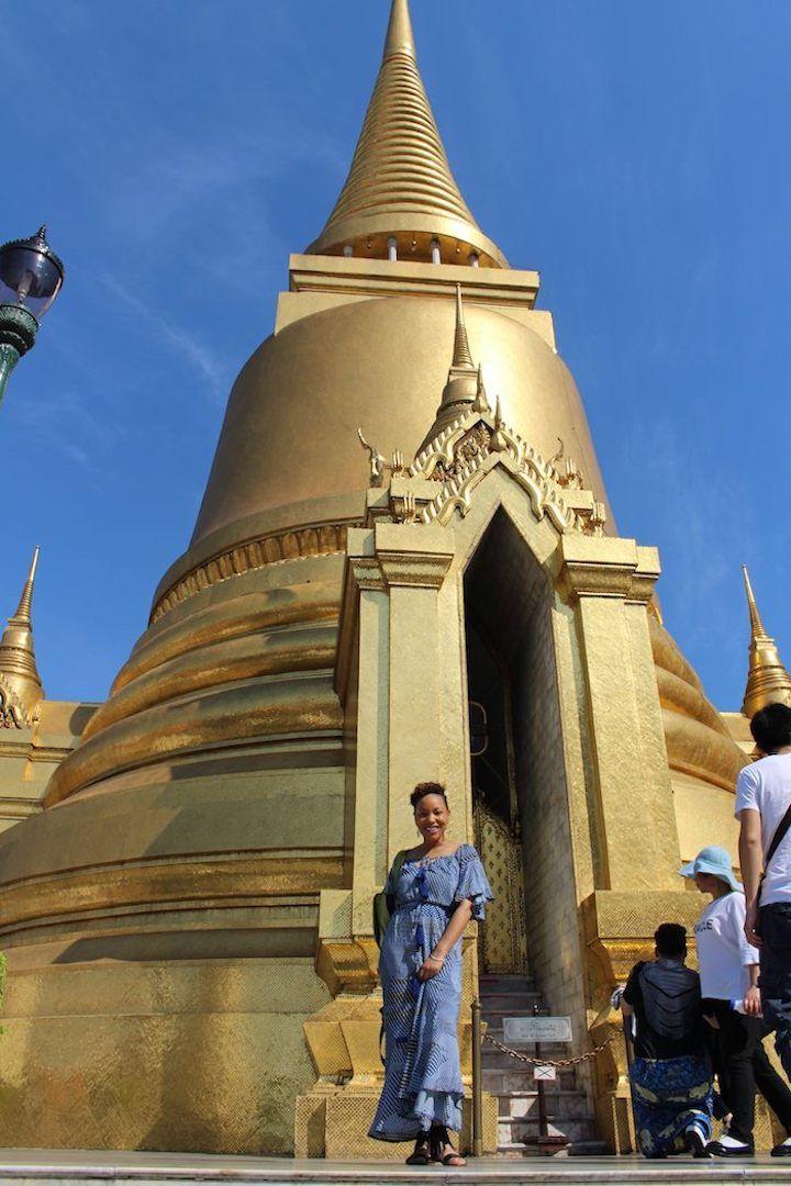 the golden pagoda at the Grand Palace