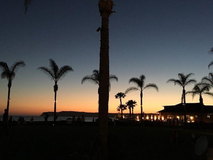 sunset over Hotel Del Coronado