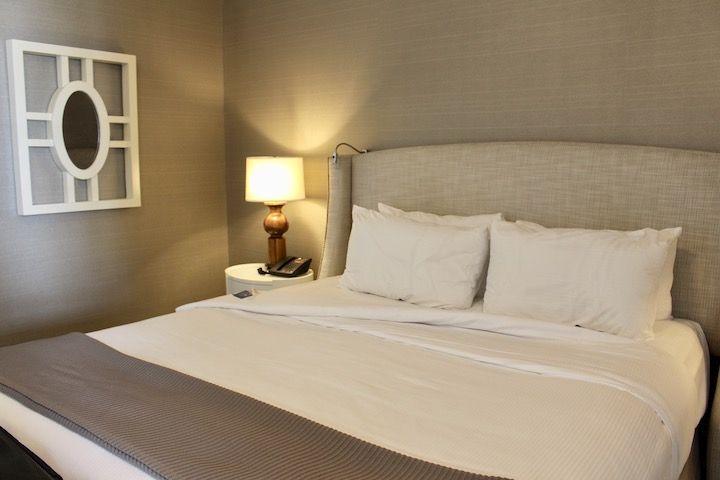 King size bed in our Junior Oceanfront Suite