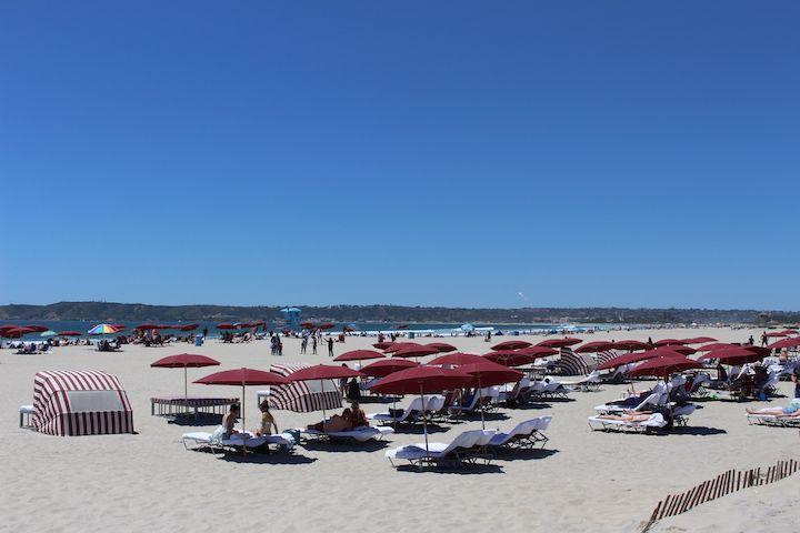 the beach at Hotel Del Coronado