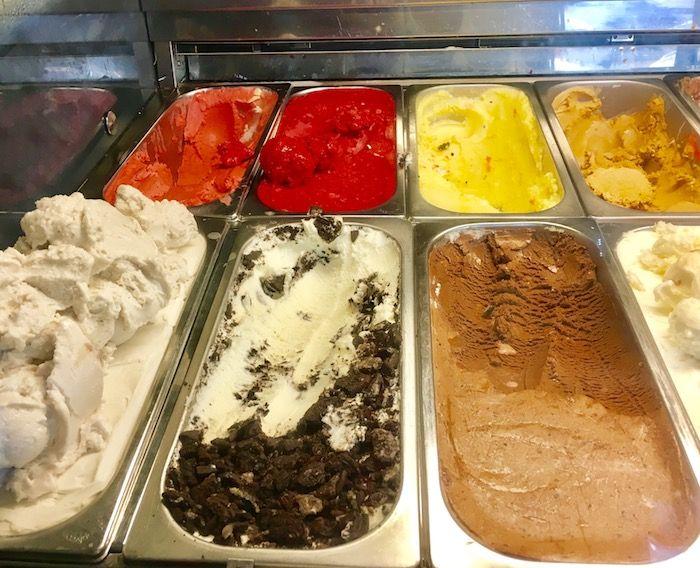 An assortment of gelato