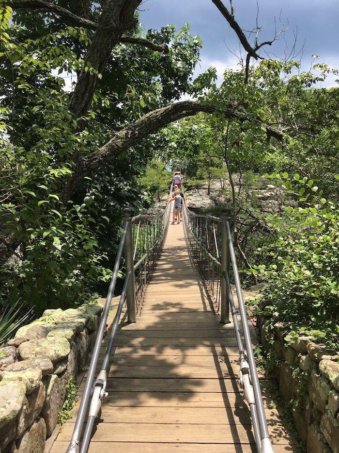 Suspension bridge at Rock City