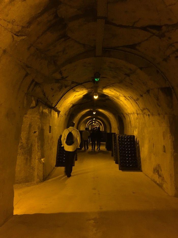 wine cellars at Champagne Taittinger