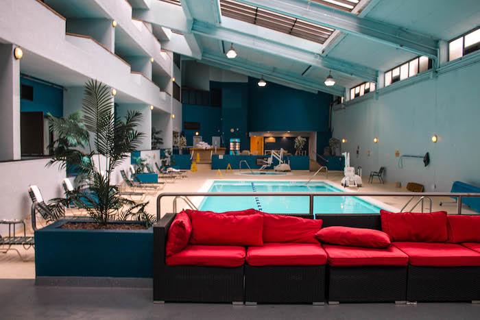 Indoor pool at the Long Island Marriott