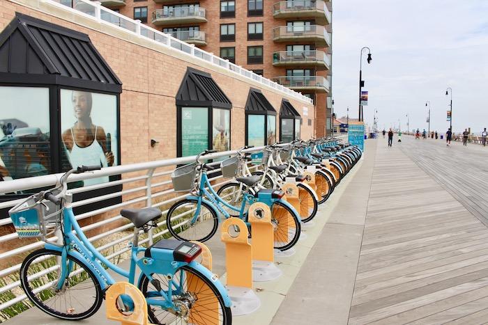 rental bikes on Long Beach boardwalk