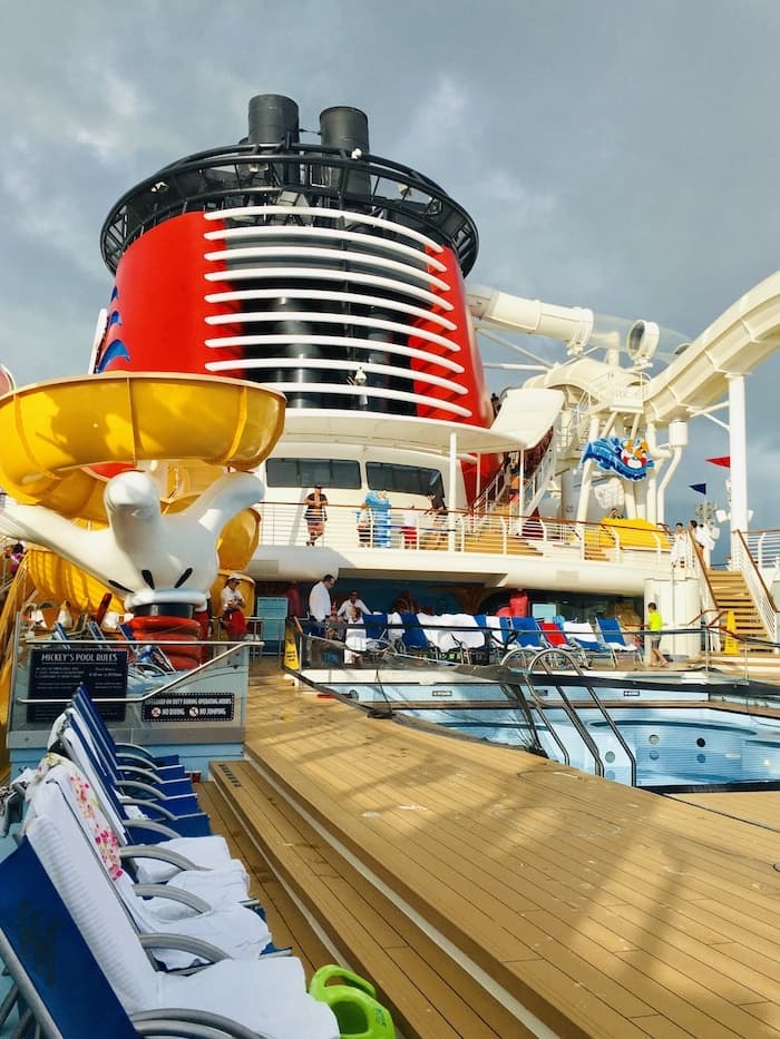 pool deck on a Disney cruise ship