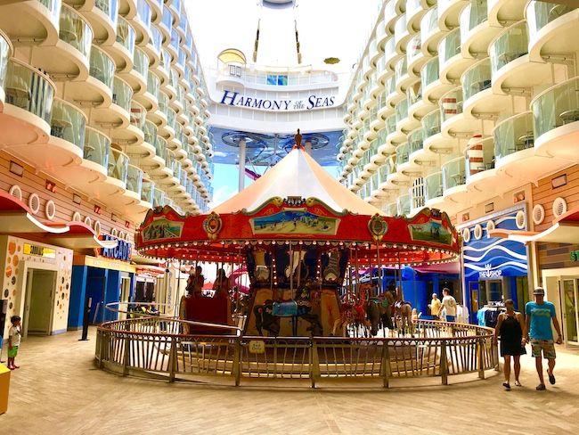 The Royal Promenade, aboard a Royal Caribbean cruise ship