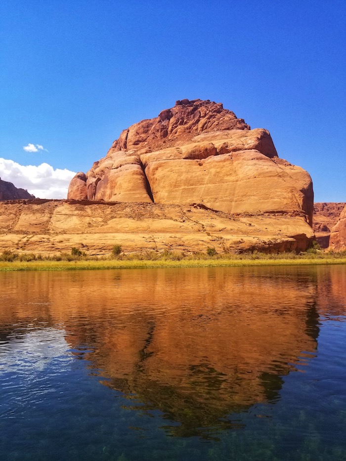 rock structure near water in Glen Canyon