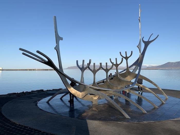 The Sun Voyager sculpture by Jon Gunnar Arnason