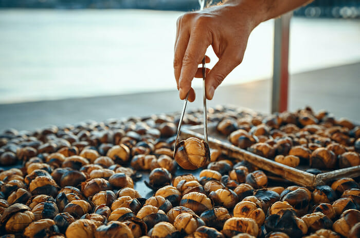 roasted chestnuts in Istanbul