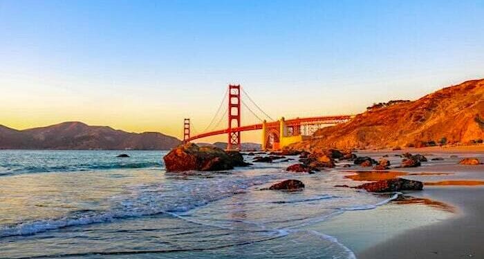 san francisco golden gate bridge, most romantic cities in the us, valentines day