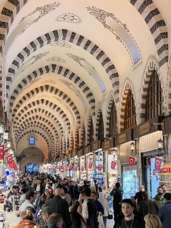 booths and people at the grand bazaar