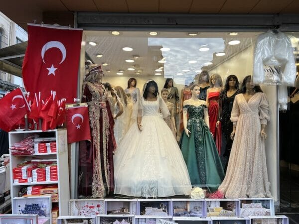 a dress storefront at the grand bazaar