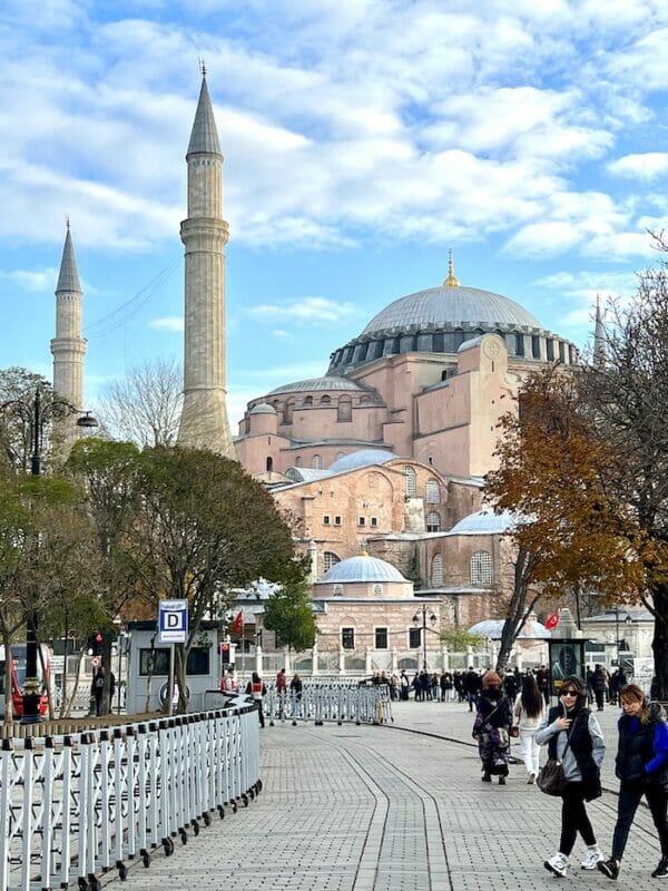 hagia sophia against a blue sky